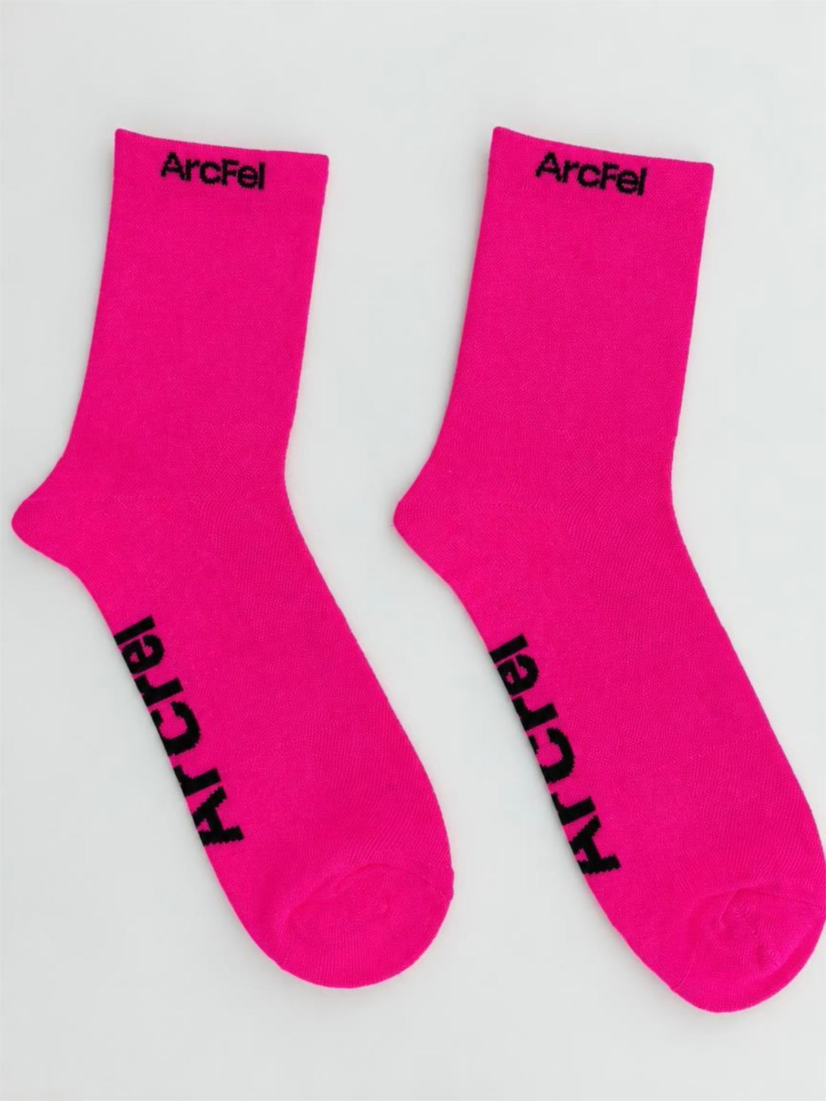 ArcFel Lightweight Sport Sock — Neon Pink with Black Logo