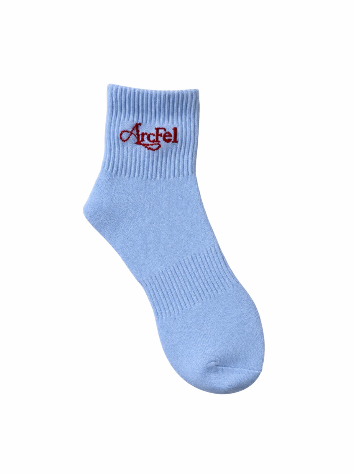 Arcfel Elevated Script Crew — White with Red